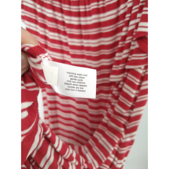 Lane Bryant A-Line Dress Plus 14/16 Striped‎ Cutout Off The Shoulder Red White - Picture 6 of 7